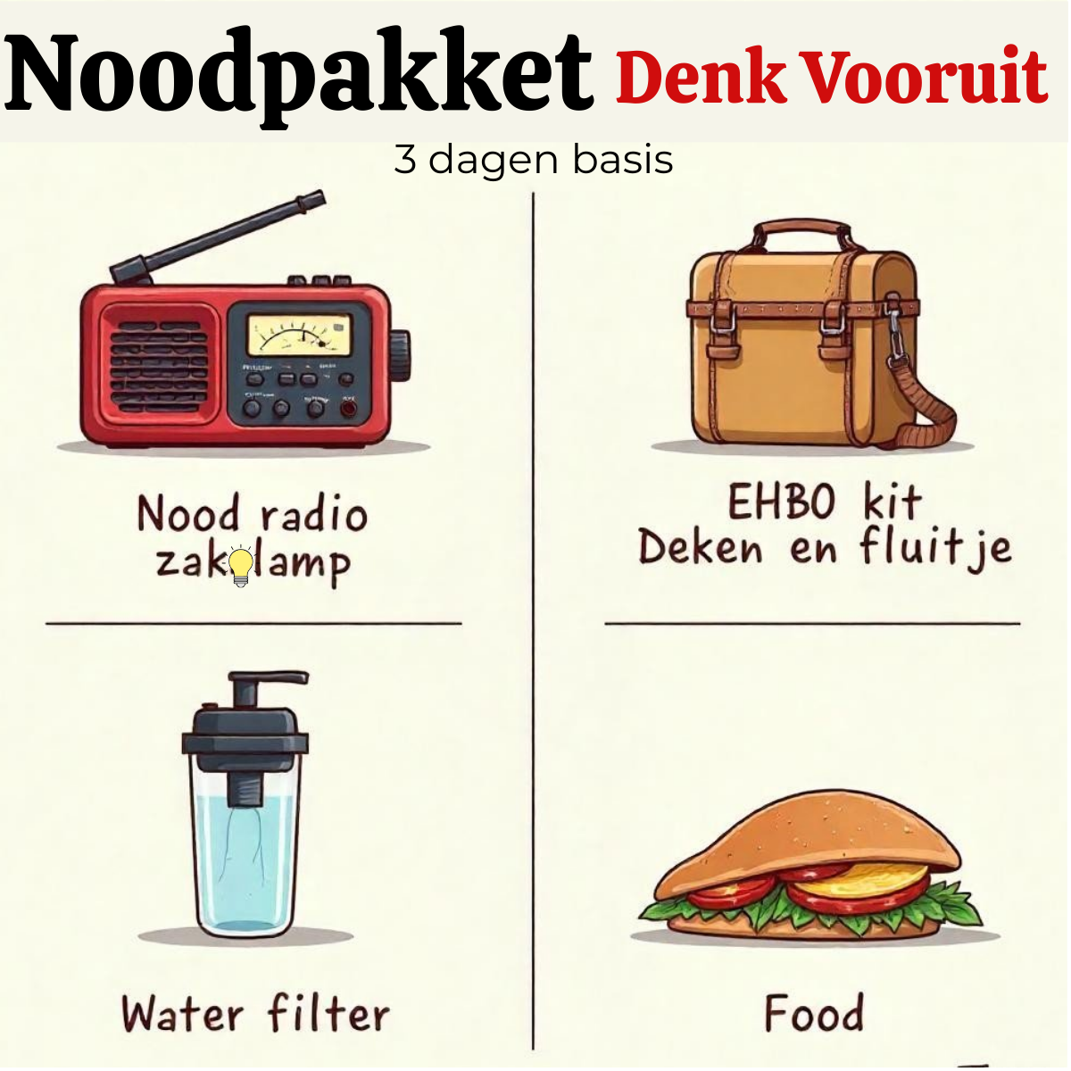 Noodpakket Compleet eerste 3 dagen